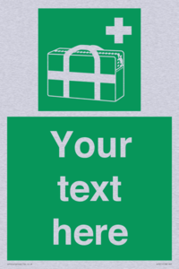 Custom sign safe condition Medical grab bag